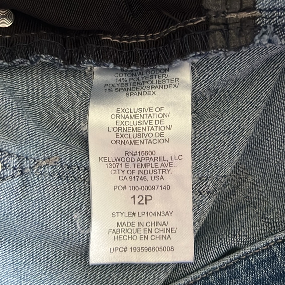 Wit and Wisdom Cropped Raw Edge Denim Jean Womens Sz 12 Petite - Picture 9 of 15